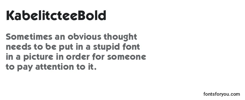 Review of the KabelitcteeBold Font