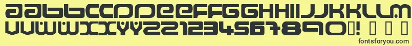 Raveflire2.0 Font – Black Fonts on Yellow Background