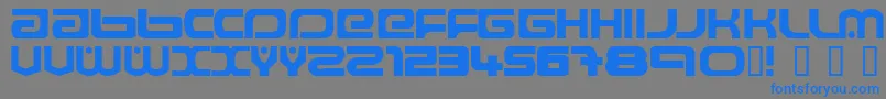 フォントRaveflire2.0 – 灰色の背景に青い文字