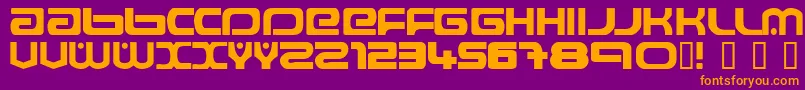 Raveflire2.0 Font – Orange Fonts on Purple Background