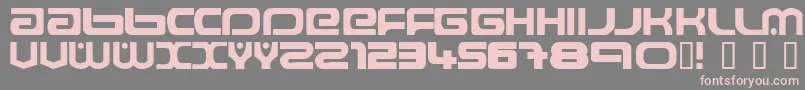 Czcionka Raveflire2.0 – różowe czcionki na szarym tle