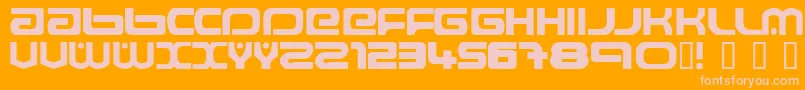 フォントRaveflire2.0 – オレンジの背景にピンクのフォント