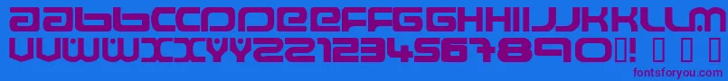 Police Raveflire2.0 – polices violettes sur fond bleu