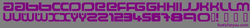 Czcionka Raveflire2.0 – fioletowe czcionki na szarym tle
