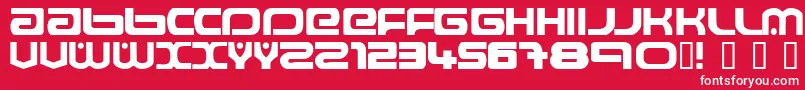 Шрифт Raveflire2.0 – белые шрифты на красном фоне