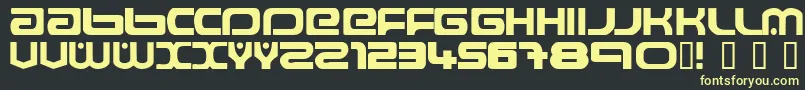 Raveflire2.0-Schriftart – Gelbe Schriften auf schwarzem Hintergrund