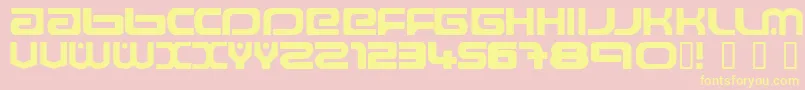 フォントRaveflire2.0 – 黄色のフォント、ピンクの背景
