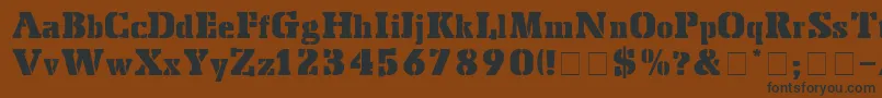 StencEx Font – Black Fonts on Brown Background