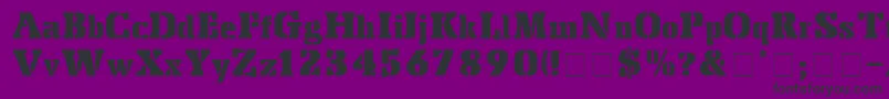 フォントStencEx – 紫の背景に黒い文字