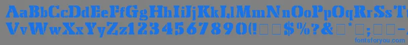 StencEx Font – Blue Fonts on Gray Background