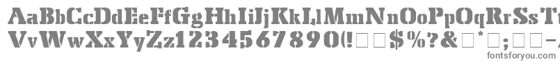 フォントStencEx – 白い背景に灰色の文字