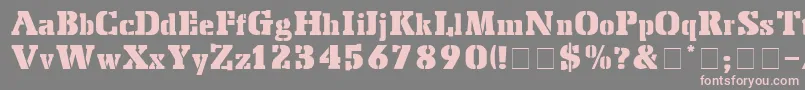 StencEx Font – Pink Fonts on Gray Background