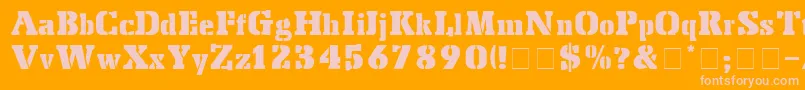 StencEx Font – Pink Fonts on Orange Background