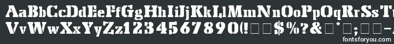 Шрифт StencEx – белые шрифты