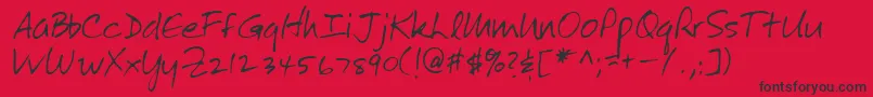 Lehn272 Font – Black Fonts on Red Background