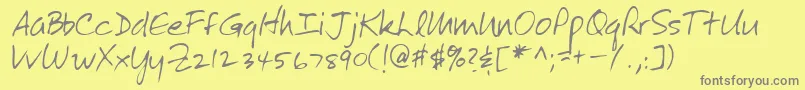 Lehn272 Font – Gray Fonts on Yellow Background