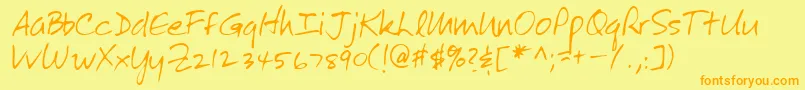 Lehn272 Font – Orange Fonts on Yellow Background