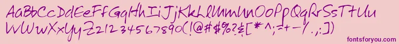 Lehn272 Font – Purple Fonts on Pink Background