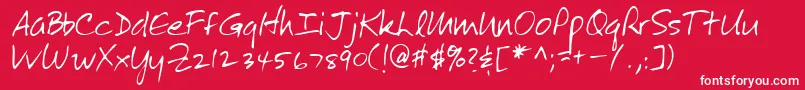 Lehn272 Font – White Fonts on Red Background