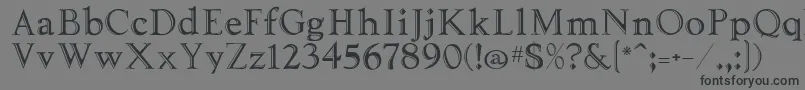 Tooled Font – Black Fonts on Gray Background