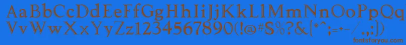 More about Tooled Font Tooled Font – Brown Fonts on Blue Background