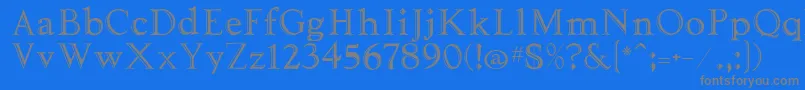 Tooled Font – Gray Fonts on Blue Background