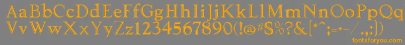 Tooled Font – Orange Fonts on Gray Background