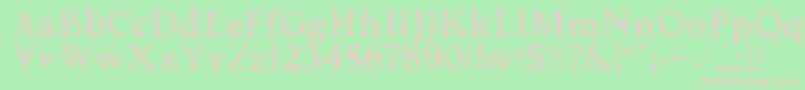 Tooled Font – Pink Fonts on Green Background