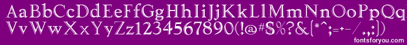 Tooled Font – White Fonts on Purple Background
