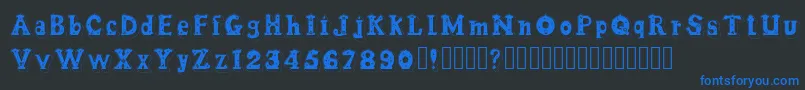 Candle3D Font – Blue Fonts on Black Background