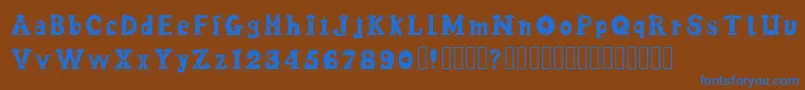 Candle3D Font – Blue Fonts on Brown Background