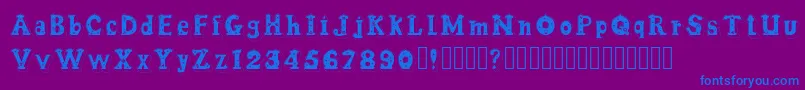 Candle3D Font – Blue Fonts on Purple Background