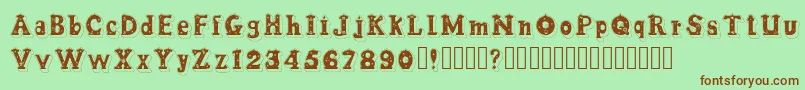 Candle3D Font – Brown Fonts on Green Background