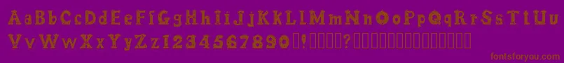 Candle3D Font – Brown Fonts on Purple Background