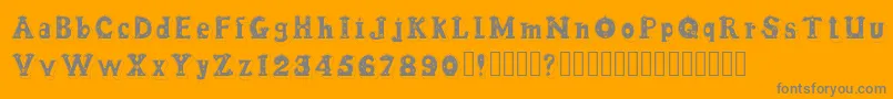 Candle3D Font – Gray Fonts on Orange Background