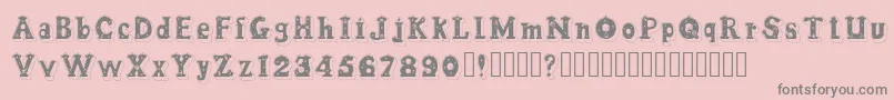 Candle3D Font – Gray Fonts on Pink Background