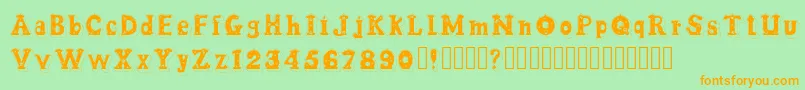 Candle3D Font – Orange Fonts on Green Background