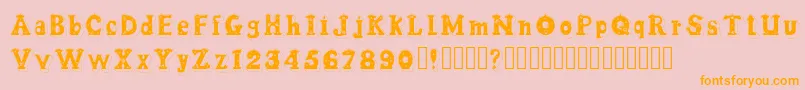 Candle3D Font – Orange Fonts on Pink Background