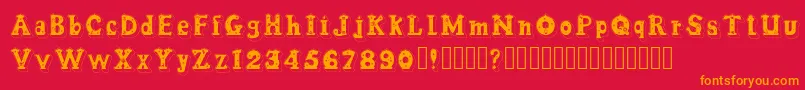 Candle3D Font – Orange Fonts on Red Background