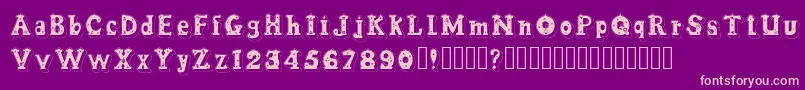 Candle3D Font – Pink Fonts on Purple Background