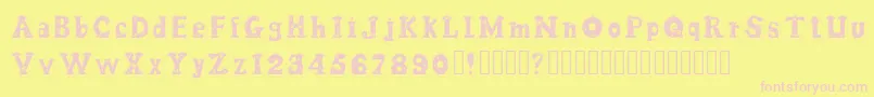 Candle3D Font – Pink Fonts on Yellow Background