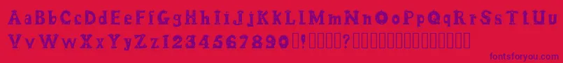 Candle3D Font – Purple Fonts on Red Background