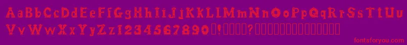 Candle3D Font – Red Fonts on Purple Background