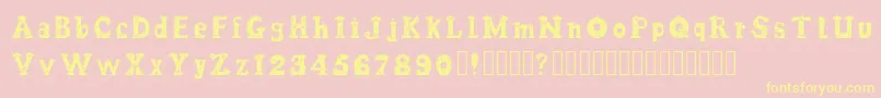 Candle3D Font – Yellow Fonts on Pink Background