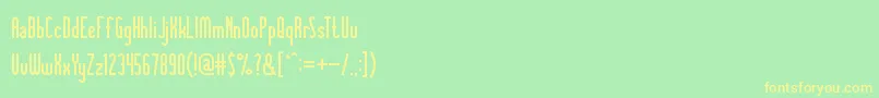 KnowledgePower Font – Yellow Fonts on Green Background