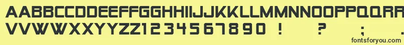 SfAlienEncountersSolid Font – Black Fonts on Yellow Background