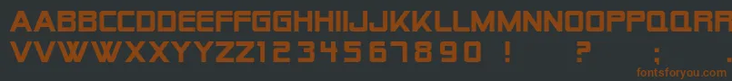 SfAlienEncountersSolid-fontti – ruskeat fontit mustalla taustalla