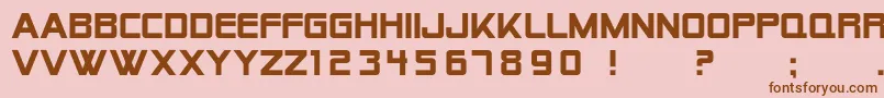 SfAlienEncountersSolid Font – Brown Fonts on Pink Background