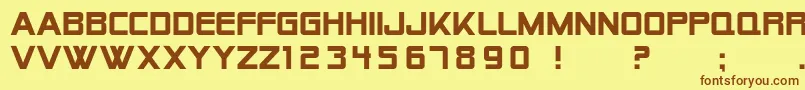 Шрифт SfAlienEncountersSolid – коричневые шрифты на жёлтом фоне