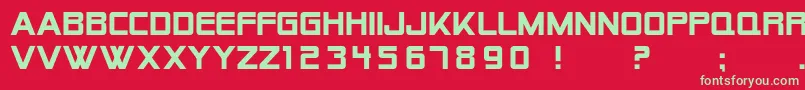 SfAlienEncountersSolid Font – Green Fonts on Red Background